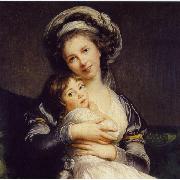 elisabeth vigee-lebrun Self-Portrait in a Turban with Her Child Germany oil painting artist